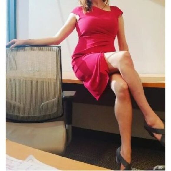 L.K. Bennett Tassa Raspberry Pink Sheath Dress $395 - Picture 2 of 9